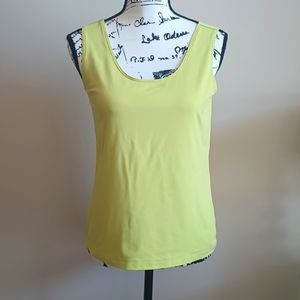 Chico's Nylon/Spandex Lime Green Tank Top